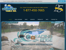 Tablet Screenshot of midwestpools.net